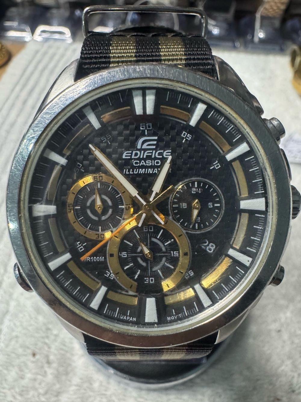 Casio Edifice Black and Gold Sport Chronograph Watch